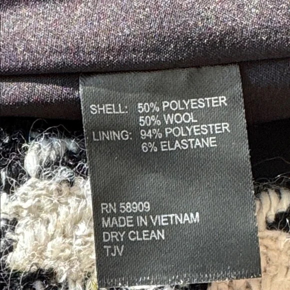 ANTONIO MELANI MACY DRESS WOOL BLEND SHEATH SLEEVELESS HOUNDSTOOTH SIZE 8 US - Picture 10 of 11